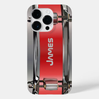赤パーソナライズされたスネアドラム Case-Mate iPhone 14 PROケース