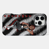 赤パーソナライズされたゼブラ#1 iPhoneケース (裏面横)