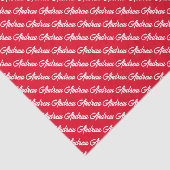 赤パーソナライズされたティッシュペーパー名前をカスタムする 薄葉紙 (詳細)