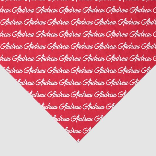 赤パーソナライズされたティッシュペーパー名前をカスタムする 薄葉紙 (詳細)