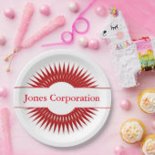 赤パーソナライズされたデザイン紙プレート ペーパープレート (パーティー)