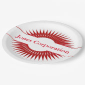 赤パーソナライズされたデザイン紙プレート ペーパープレート (アングル)