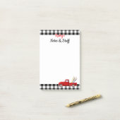 赤パーソナライズされたトラック ポストイット (デスク上)