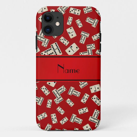 赤パーソナライズされたドミニオ Case-Mate iPhoneケース (裏面)