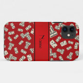 赤パーソナライズされたドミニオ Case-Mate iPhoneケース (裏面(横))
