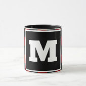 赤パーソナライズされたバッファロークリスマスマグ マグカップ (中央)