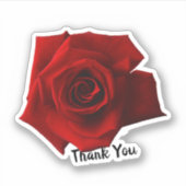 赤パーソナライズされたバラ シール (正面)