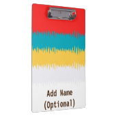 赤パーソナライズされたブルーイエローホワイトグレーかわいい クリップボード (右)