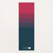 赤パーソナライズされたモノグラムのと黒のグラデーション ヨガマット (正面)