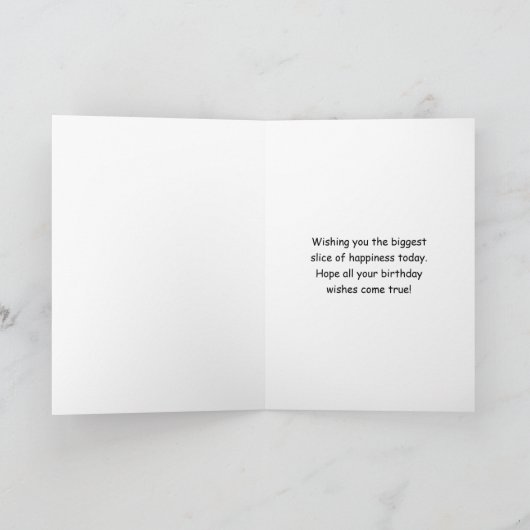 赤パーソナライズされたワインハッピーバースデー挨拶 カード (内部)