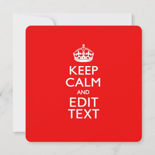 赤パーソナライズされた保のCALM AND Edit文字 (正面)