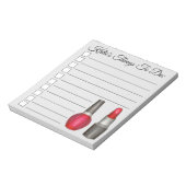 赤パーソナライズされた口紅爪、 ネイルポーランドTo Doリスト ノートパッド (回転)