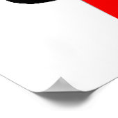 赤パーソナライズされた女のバスケットボールのポスター ポスター (角)