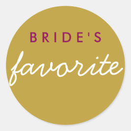 赤パーソナライズされた嫁マゼンお気に入りのタ金ゴールド ラウンドシール