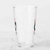 赤パーソナライズされた帽子の可愛いクリスマスペンギン タンブラーグラス (左)