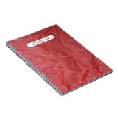 赤パーソナライズされた抽象芸術 ノートブック (右側)