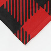 赤パーソナライズされた水牛の格子毛布 フリースブランケット (角)