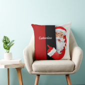 赤パーソナライズされた白サンタ クッション (椅子)