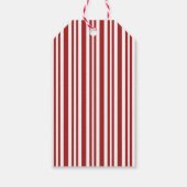 赤パーソナライズされた白メリークリスマス素朴鹿 ギフトタグ (裏面)