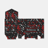 赤パーソナライズされた白・黒の楽譜 フェイバーボックス (折り畳みなし)