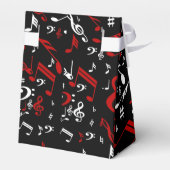 赤パーソナライズされた白・黒の楽譜 フェイバーボックス (裏面サイド)