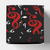 赤パーソナライズされた白・黒の楽譜 フェイバーボックス (上部)