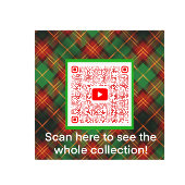 赤パーソナライズされた緑の格子状タータンチェックゴルフタオル ゴルフタオル