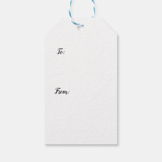 赤パーソナライズされた緑ポインセチア常緑樹 ギフトタグ (裏面)