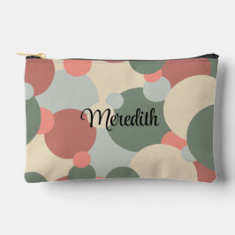 赤パーソナライズされた緑分子トイレタリーバッグ アクセサリーポーチ