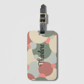 赤パーソナライズされた緑分子ラゲッジタグ ラゲッジタグ (正面縦)