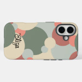 赤パーソナライズされた緑分子iPhoneケース Case-Mate iPhoneケース (裏面 (横))