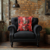 赤パーソナライズされた背中の抽象芸術枕。 クッション