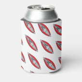 赤パーソナライズされた膨脹可能なカヤック 缶クーラー (缶裏面)