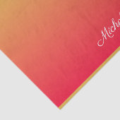 赤パーソナライズされた色と黄グラデーション色 薄葉紙 (詳細)