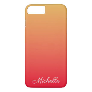 赤パーソナライズされた色と黄グラデーション色 iPhone 8 PLUS/7 PLUSケース