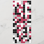 赤パーソナライズされた色の幾何学的ブックマーク (裏面)