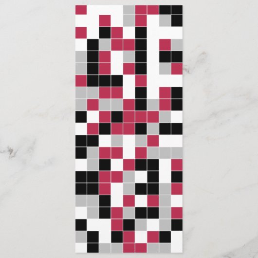 赤パーソナライズされた色の幾何学的ブックマーク (裏面)