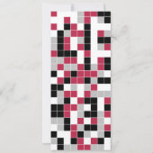 赤パーソナライズされた色の幾何学的ブックマーク (裏面)