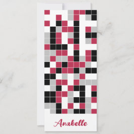 赤パーソナライズされた色の幾何学的ブックマーク