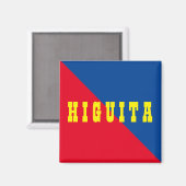 赤パーソナライズされた色イエローヒグイタ マグネット (正面/裏面)