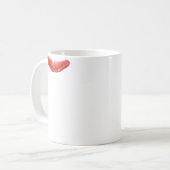 赤パーソナライズされた色艶消し口モダン紅 コーヒーマグカップ (正面左)