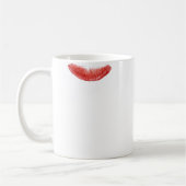 赤パーソナライズされた色艶消し口モダン紅 コーヒーマグカップ (左)