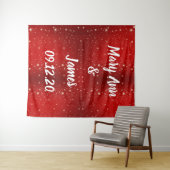 赤パーソナライズされた色金ゴールド灯 タペストリー (インサイチュ(横))