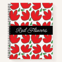 赤パーソナライズされた花花柄