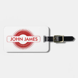 赤パーソナライズされた芽球 ラゲッジタグ