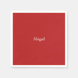 赤パーソナライズされた赤シャワー スタンダードカクテルナプキン