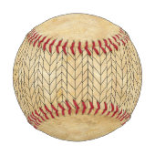 赤パーソナライズされた野球コーチ 野球ボール (裏面)