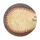 赤パーソナライズされた野球コーチ 野球ボール (正面左)