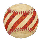 赤パーソナライズされた野球コーチ 野球ボール (裏面)