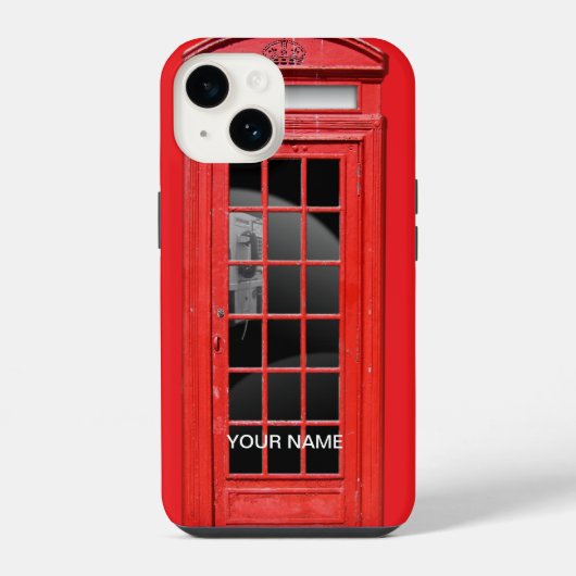 赤パーソナライズされた電話iPhoneケース iPhoneケース (裏面)
